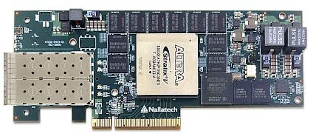Altera Stratix V FPGA-based network processing card for network analytics introduced by Nallatech