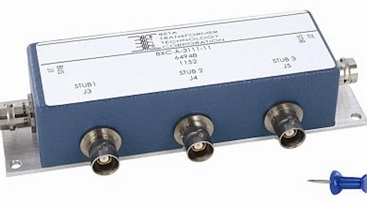 MIL-STD-1553-compatible three-stub box coupler for commercial and military avionics introduced by Beta Transformer