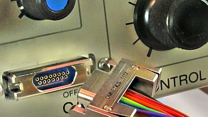 Latching Micro-D connectors for cable connections in aerospace and defense applications introduced by Omnetics