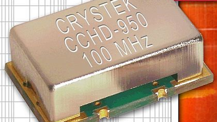Ultra-low-phase-noise clock oscillator for avionics, test and measurement introduced by Crystek