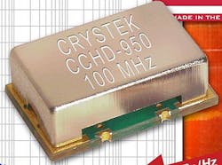 Ultra-low-phase-noise clock oscillator for avionics, test and measurement introduced by Crystek