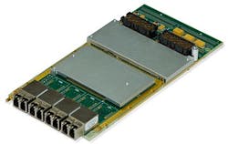 Four-channel serial Front-Panel Data Port (FPDP) interface PMC/XMC module introduced by GE Four-channel serial Front-Panel Data Port (FPDP) interface PMC/XMC module introduced by GE