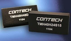 40-Watt DC-DC converter power supplies for still-air environments introduced by Contech