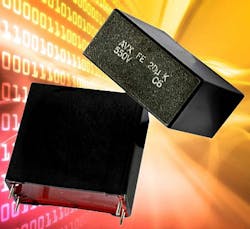 Four-leaded DC link film capacitors for power supplies and inverters introduced by AVX Four-leaded DC link film capacitors for power supplies and inverters introduced by AVX