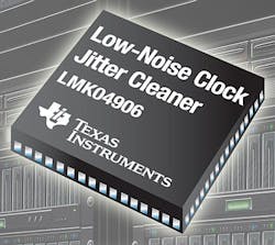 Integrated clock jitter cleaner/multiplier for wired communications introduced by TI Integrated clock jitter cleaner/multiplier for wired communications introduced by TI