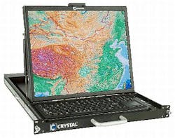 Rugged 19-inch display that folds into 1-inch rack introduced by Crystal Group