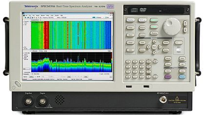 Spectrum analyzer for hunting down sources of RF interference in the field introduced by Tektronix