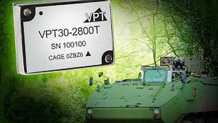 Triple-output DC-DC converter to power electronics in military vehicles, ships, and weapons introduced by VPT