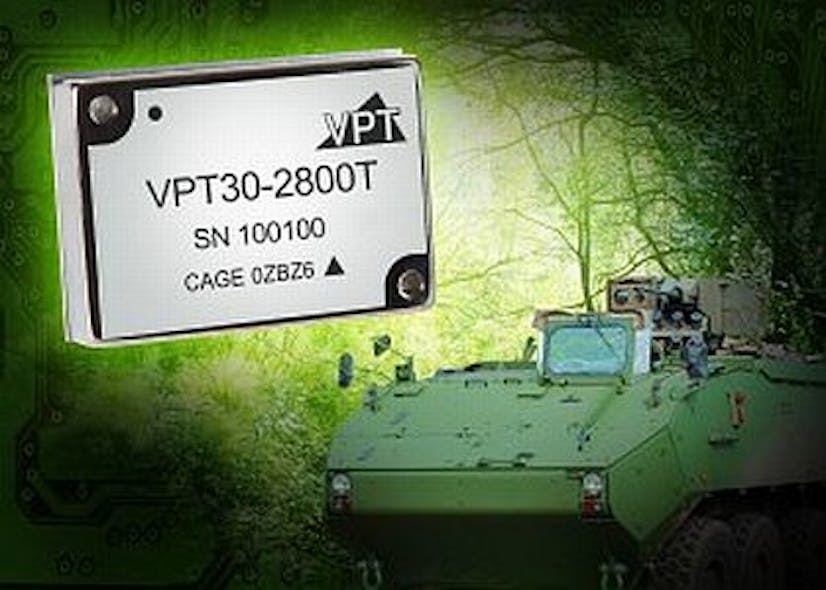 Triple-output DC-DC converter to power electronics in military vehicles, ships, and weapons introduced by VPT