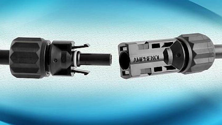 Power connector for large-scale utility PV installations introduced by Amphenol