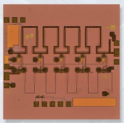 GaAs MMIC distributed amplifier die for military and space applications introduced by Custom MMIC GaAs MMIC distributed amplifier die for military and space applications introduced by Custom MMIC