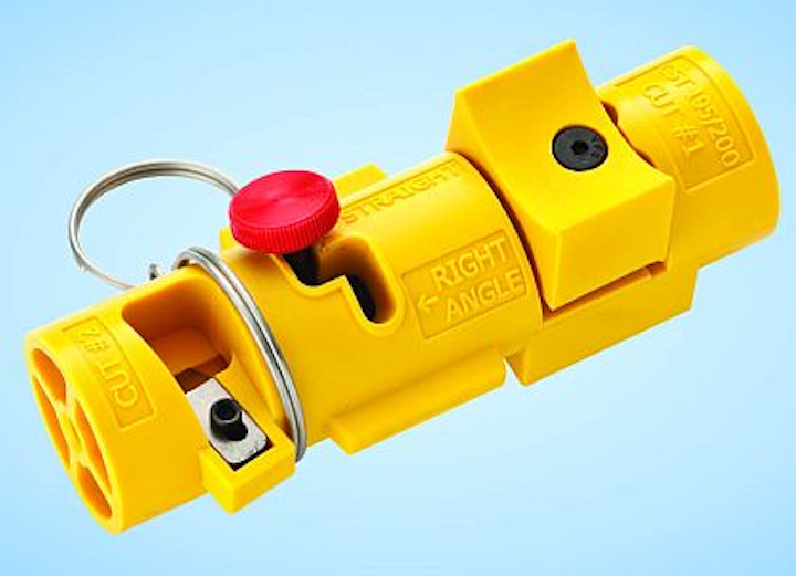 Combination prep tool for use with MR-195 and MR-200 low-loss coaxial cables introduced by Times Microwave