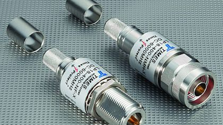 Lightning protection for RF communications networks introduced by Times Microwave