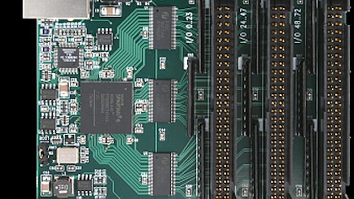 FPGA-based programmable industrial I/O card with 100 BaseT Ethernet introduced by Mesa
