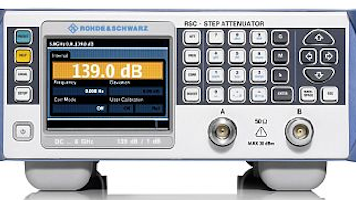 Switchable step attenuator for receiver linearity testing introduced by Rohde & Schwarz