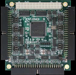 PCI/104 eight-channel quadrature counter card for robotics applications introduced by Mesa PCI/104 eight-channel quadrature counter card for robotics applications introduced by Mesa