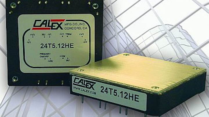 75 Watt triple-output DC-DC converters in half-brick packages introduced by Calex