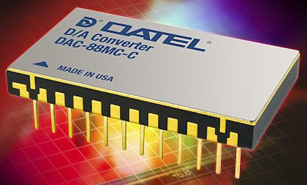 Rugged D/A converter for aerospace and defense fast-analog uses introduced by DATEL