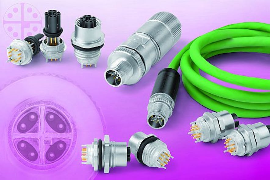 Rugged 8-pin X-coded connectors for demanding industrial applications introduced by Binder-USA