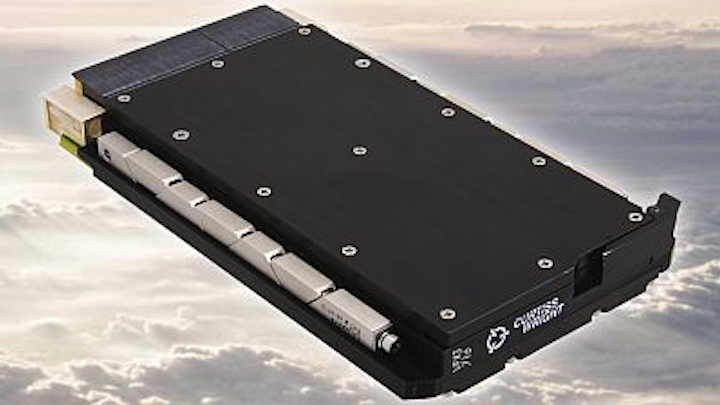 3U OpenVPX graphics display card for aircraft and ground vehicles offered by Curtiss-Wright