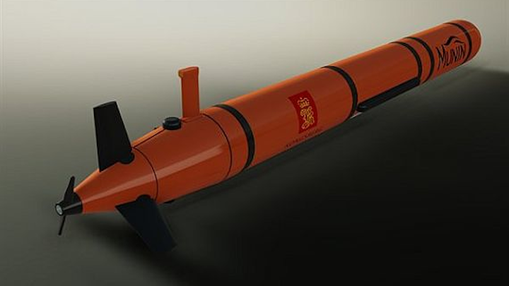 Kongsberg Maritime introduces MUNIN unmanned underwater vehicle (UUV) for 34-hour offshore surveillance