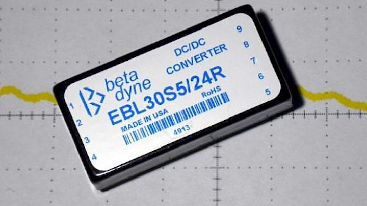 DC-DC power converters for data acquisition, test, and medical applications offered by Beta Dyne