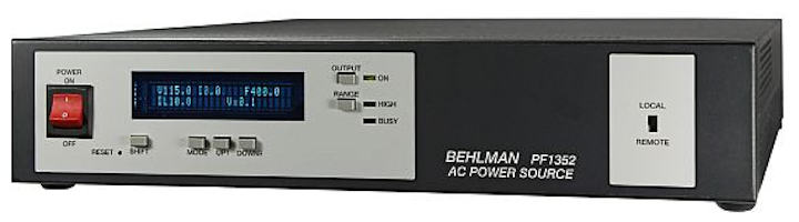 AC power source, frequency converter, and inverter for military uses introduced by Behlman