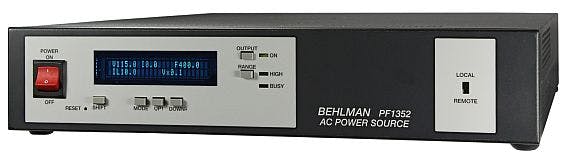 AC power source, frequency converter, and inverter for military uses introduced by Behlman