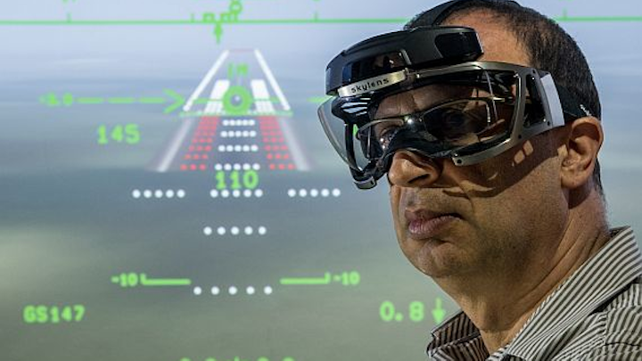 Wearable head-up display for EFVS commercial aircraft operations introduced by Elbit