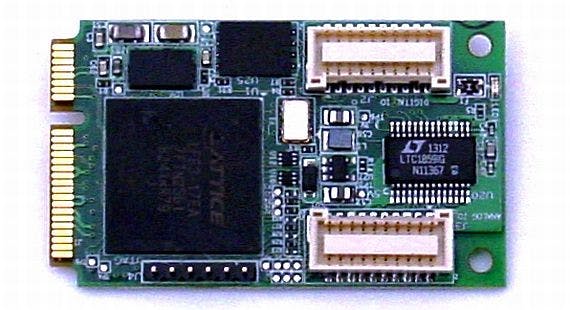 Rugged data acquisition PCI Express Mini card for sonar and laser control offered by Diamond