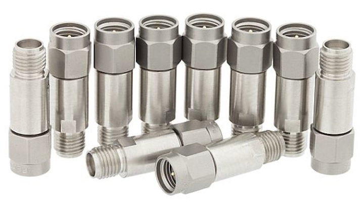 2 Watt, 40 GHz attenuators for military electronics and similar uses introduced by Pasternack