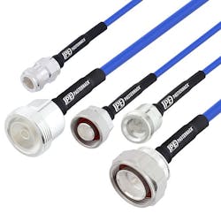 Low PIM cable jumpers for black boxes, test equipment, and antennas introduced by Pasternack Low PIM cable jumpers for black boxes, test equipment, and antennas introduced by Pasternack