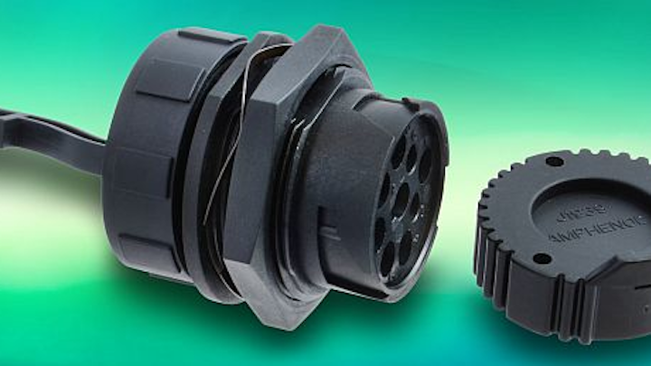 Circular connector with a small flange to fit heavy equipment vehicles introduced by Amphenol