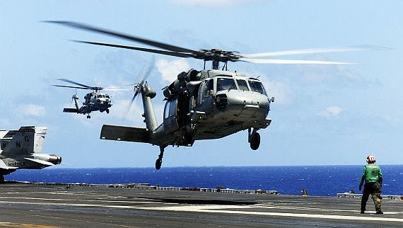 Navy nearing end of competition to develop helicopter-based EW to protect ships from missiles