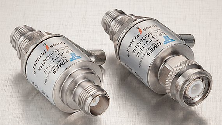 DC pass RF lightning and surge protection for top-mount electronics introduced by Times Microwave