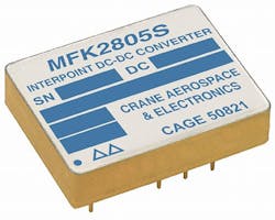 25-Watt DC-DC converter for military, aerospace, and high-reliability introduced by Crane