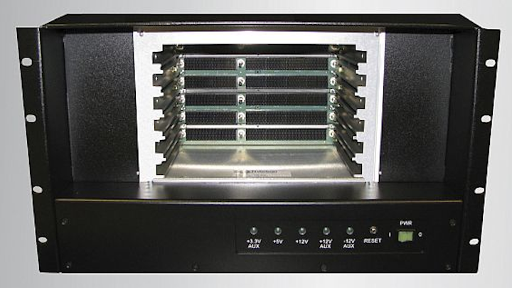 Conduction-cooled OpenVPX chassis for military systems development offered by Curtiss-Wright