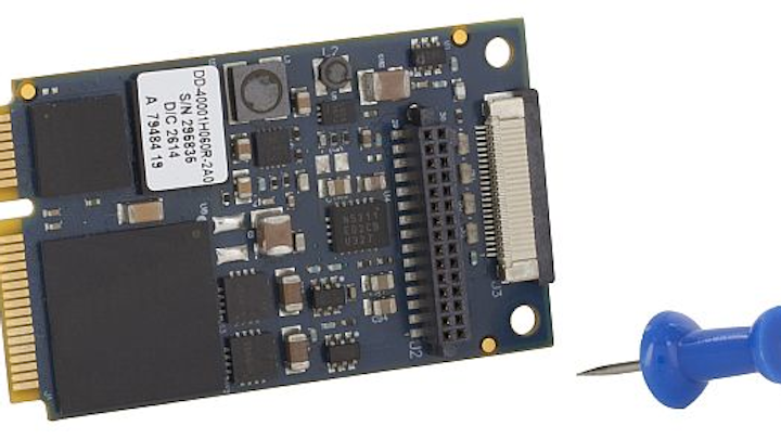 ARINC 429 and ARINC 717 Mini PCI Express board for avionics applications introduced by DDC