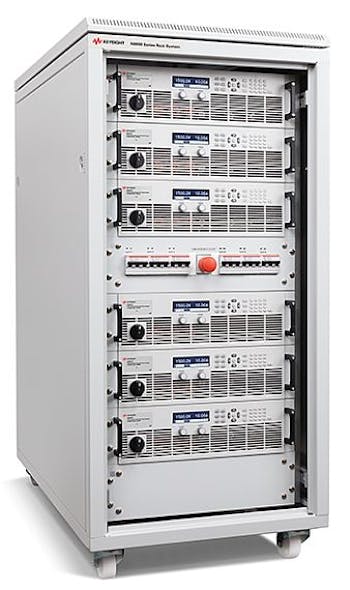 Power electronics rack system for high-power DC applications introduced by Keysight