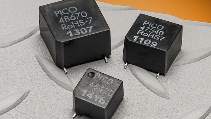 Common-mode inductors for use with AC-DC and DC-DC converters with limited space offered by Pico