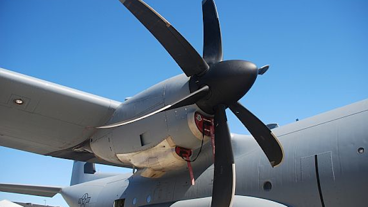 Air Force continues project to upgrade propeller control systems in C-130 turboprop aircraft