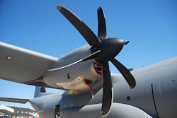 Air Force continues project to upgrade propeller control systems in C-130 turboprop aircraft