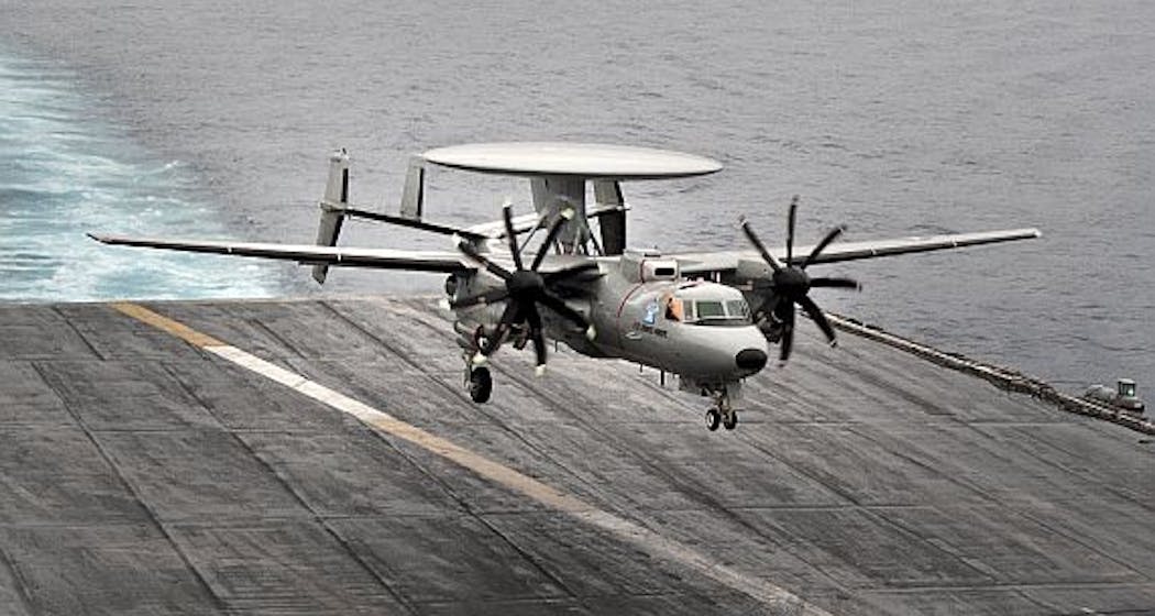 Navy orders one E-2D radar and maritime patrol aircraft from Northrop Grumman in $148.3 million deal