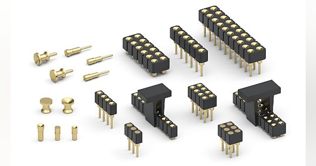 Target connectors and pins for mating surface for spring-loaded pins on ...