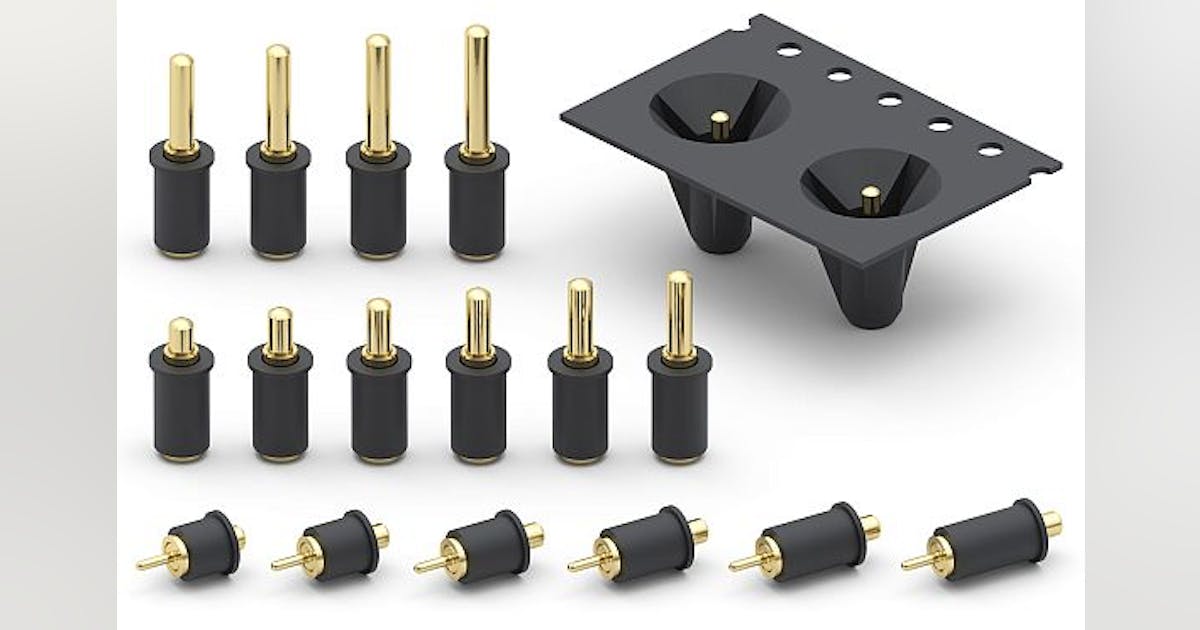 Spring-loaded pins for applications that require electrical isolation ...