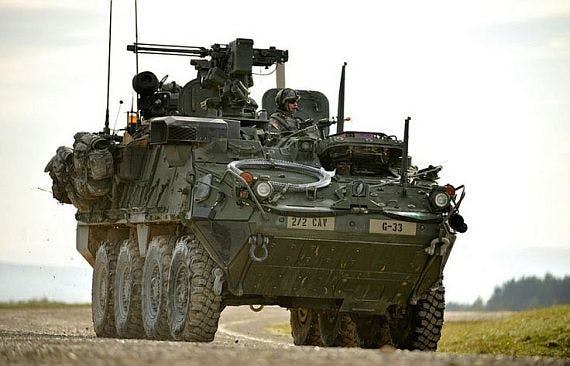 General Dynamics to equip Stryker combat vehicle with 30-millimeter cannon unmanned turret