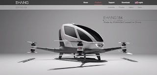 EHang 184 autonomous aerial vehicle Military Aerospace