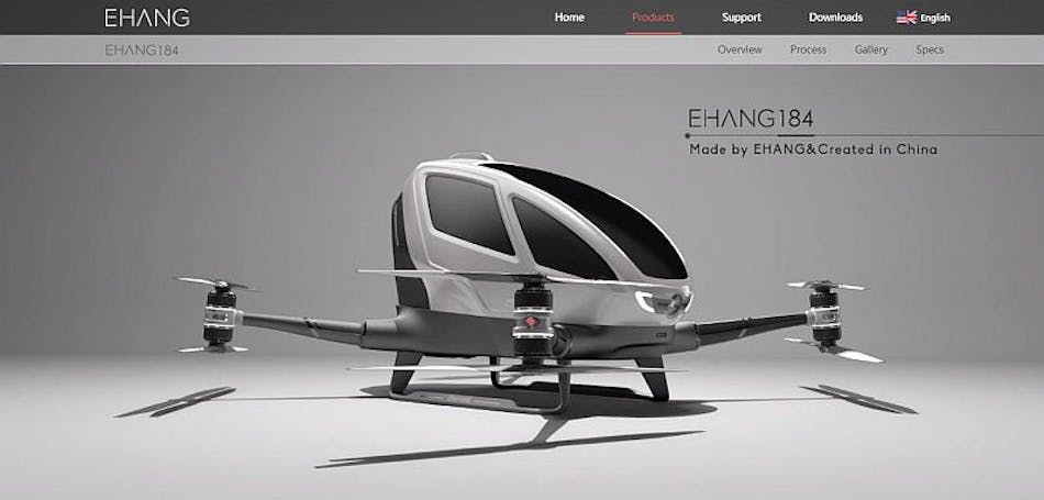 EHang 184 autonomous aerial vehicle Military Aerospace