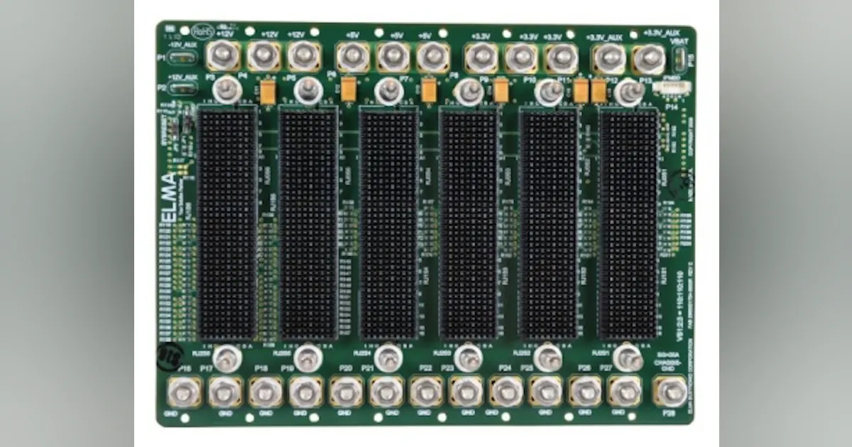Six-slot 3U OpenVPX backplane with a twisted-ring routing topology ...
