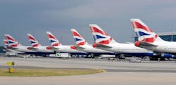 British Airways Tails Lined Up At Lhr British Airways Tails Lined Up At Lhr